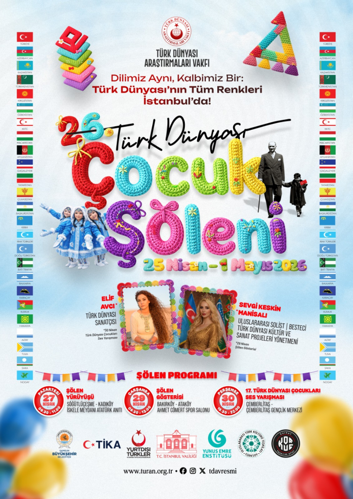 26. Türk Dünyası Çocuk Şöleni İstanbul’da düzenlenecek